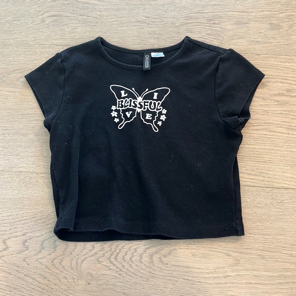 H&M Crop Top “Live Blissful”